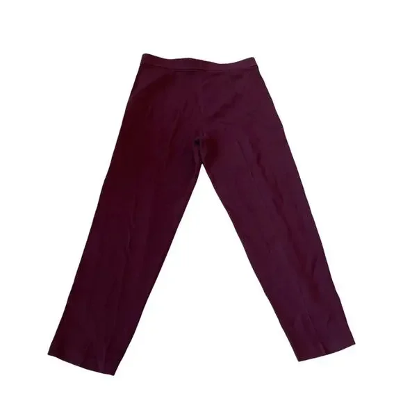 St John Milano Knit Slim Ankle Pant Burgundy Red $595 8 New Without Tags